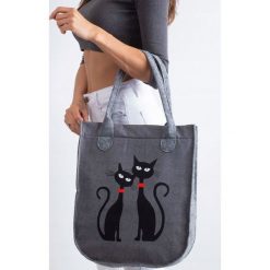 TOREBKA TORBA NA ZAKUPY EKO SHOPPER BAG POLIESTER. Szare torby damskie na zakupy LORENTI, bez wzorów, z poliesteru, biznesowe, na ramię, bez dodatków. Za 49,90 zł.