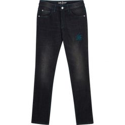 Dżinsy chłopięce ze stretchem Slim Fit bonprix czarny "rinse". Czarne spodnie chłopięce bonprix, bez wzorów, z elastanu, eleganckie. Za 84,99 zł.