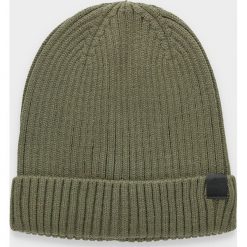 Czapka męska CAM202 - khaki. Brązowe czapki męskie 4f, bez wzorów. Za 39,99 zł.