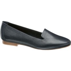 Skórzane lordsy damskie 5th Avenue w kolorze granatowym 5th Avenue granatowe. Niebieskie lordsy damskie 5th Avenue, ze skóry, bez obcasa, na obcasie. Za 159,90 zł.