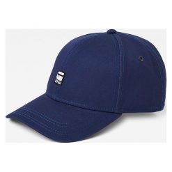 G-Star Raw - Czapka. Niebieskie czapki męskie G-Star RAW, bez wzorów, z bawełny, retro. W wyprzedaży za 119,90 zł.