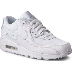 Buty NIKE - Air Max 90 Essential 537384 111 White/White/White/White. Białe buty sportowe damskie Nike, na co dzień, bez wzorów, ze skóry ekologicznej, bez obcasa, na płaskiej podeszwie, bez zapięcia. Za 589,00 zł.