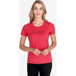 Pepe Jeans Virginia New Koszulka Czerwony. Czerwone koszulki damskie Pepe Jeans, s, z nadrukiem, z elastanu, bez kołnierzyka, z krótkim rękawem. Za 102,95 zł.