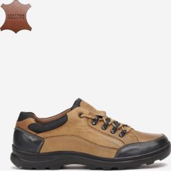Camelowe Skórzane Buty Sportowe Brizeli. Brązowe buty sportowe męskie Born2be, bez zapięcia. Za 199,99 zł.