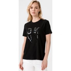 DKNY Koszulka Czarny. Czarne topy damskie DKNY, l, z nadrukiem, z elastanu, bez kołnierzyka. Za 206,95 zł.