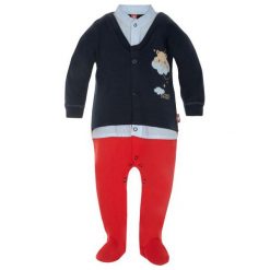 2Be3 Pajacyk Chłopięcy Z Niedźwiadkiem 80 Czerwono-Niebieskie. Czerwone body niemowlęce marki 2Be3. Za 65,00 zł.