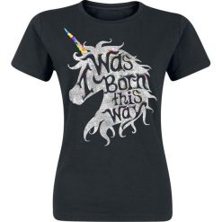 Bluzki damskie: Goodie Two Sleeves I Was Born This Way Koszulka damska czarny