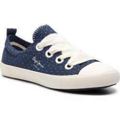 Trampki PEPE JEANS - Gery Spot PLS30834 Marine 585. Niebieskie półbuty damskie Pepe Jeans, bez wzorów, z jeansu, marine, bez obcasa, na płaskiej podeszwie, bez zapięcia. W wyprzedaży za 159,00 zł.