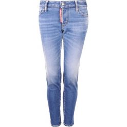 Dsquared2 Jeansy "Jennifer". Czerwone jeansy damskie Dsquared2, bez wzorów, z jeansu, z obniżonym stanem. Za 899,00 zł.