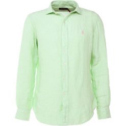Polo Ralph Lauren SPREAD Koszula lime/white. Zielone koszule męskie Polo Ralph Lauren, xl, bez wzorów, ze lnu, polo, bez rękawów. W wyprzedaży za 356,85 zł.