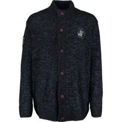 Swetry rozpinane męskie: Santa Monica BAINES Kardigan navy marl