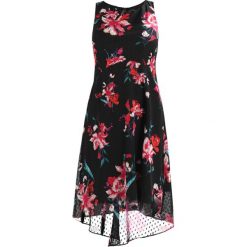 Sukienki hiszpanki: Wallis DOBBY FLORAL HI LOW MIDI DRESS Sukienka koktajlowa black