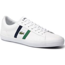 Tenisówki LACOSTE - Lerond 119 3 Cma 7-37CMA0045042 Wht/Nvy. Białe półbuty męskie Lacoste, na co dzień, bez wzorów, ze skóry, eleganckie, bez zapięcia. Za 399,99 zł.