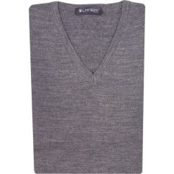 Szary gładki sweter męski SW6. Szare swetry męskie m, z bawełny, casualowe. Za 117,00 zł.