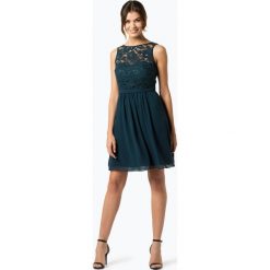 Marie Lund - Elegancka sukienka damska, niebieski. Niebieskie sukienki balowe Marie Lund, w koronkowe wzory, z koronki, midi. Za 649,95 zł.