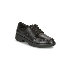 Derby FitFlop KEELY MICROSTUD BROGUES. Czarne półbuty damskie FitFlop, bez wzorów, bez obcasa, bez zapięcia. W wyprzedaży za 559,20 zł.
