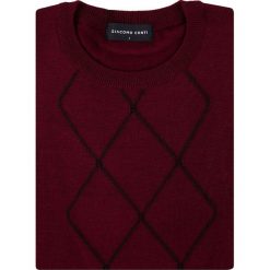 Sweter PIETRO SWAR000328. Czerwone swetry męskie Giacomo Conti, na zimę, m, bez wzorów, z wełny, eleganckie, z okrągłym kołnierzem, bez kaptura. Za 349,00 zł.