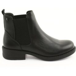 Botki czarne Sergio Leone 552. Czarne botki damskie Sergio Leone, na zimę, ze skóry ekologicznej, eleganckie, bez obcasa, na obcasie, bez zapięcia. W wyprzedaży za 129,00 zł.