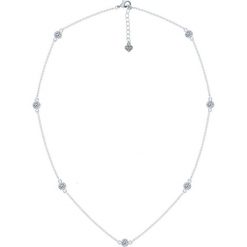 Pozłacany naszyjnik z kryształami - (D)45 cm. Szare naszyjniki damskie Diamond Style, z kryształem, złote. W wyprzedaży za 77,95 zł.