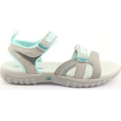 Sandałki dziewczęce sportowe American Club HL14 grey/mint. Szare sandały dziewczęce American CLUB, ze skóry, bez zapięcia. W wyprzedaży za 54,45 zł.