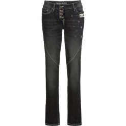 Dżinsy BOYFRIEND z ćwiekami bonprix czarny denim. Czarne jeansy damskie bonprix, z jeansu. Za 149,99 zł.