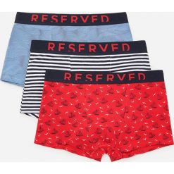Bawełniane bokserki 3 pack - Granatowy. Niebieskie bokserki męskie Reserved, bez wzorów, z bawełny. Za 59,99 zł.