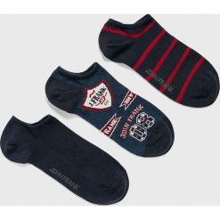 John Frank - Skarpety (3-pack). Niebieskie skarpetki męskie John Frank, bez wzorów, z elastanu. Za 29,90 zł.