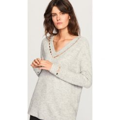 Sweter z perełkami - Jasny szar. Szare bez kategorii Reserved, s. Za 139,99 zł.