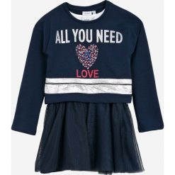 Bluzy dziewczęce: Blukids – Sukienka + bluza dziecięca 98-128 cm