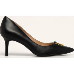 Lauren Ralph Lauren - Szpilki. Czarne szpilki Lauren Ralph Lauren, bez wzorów, ze skóry, bez obcasa, na obcasie, bez zapięcia. Za 559,90 zł.