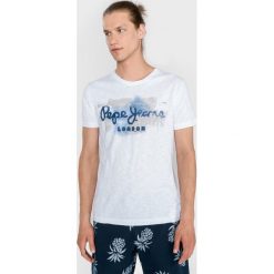 Pepe Jeans Golders Koszulka Biały. Białe podkoszulki męskie Pepe Jeans, s, z nadrukiem, z bawełny, z krótkim rękawem. Za 137,95 zł.