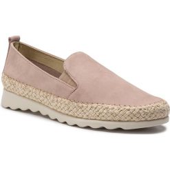 Espadryle THE FLEXX - Chappie C122/05 Rose. Różowe espadryle damskie The Flexx, bez wzorów, ze skóry, bez obcasa, na płaskiej podeszwie. W wyprzedaży za 239,00 zł.