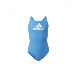 Kostium kąpielowy jednoczęściowy Dziecko adidas Strój do pływania Badge of Sport. Niebieskie stroje jednoczęściowe dziewczęce marki Adidas. Za 79,95 zł.