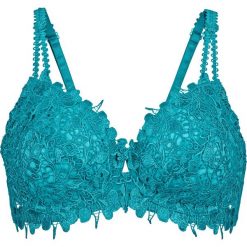Biustonosz bonprix niebieskozielony. Niebieskie biustonosze marki bonprix. Za 44,99 zł.