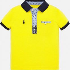 Mayoral - Polo dziecięce 68-98 cm. Żółte t-shirty chłopięce Mayoral, bez wzorów, z bawełny, z krótkim rękawem. Za 82,90 zł.