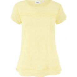 Tunika z minirękawkami bonprix cytrynowy sorbetowy. Żółte tuniki damskie bonprix. Za 32,99 zł.