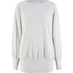 Bluza "oversize" bonprix jasnoszary melanż. Szare bluzy damskie bonprix, bez wzorów, bez rękawów, bez kaptura. Za 79,99 zł.
