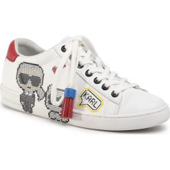 Sneakersy KARL LAGERFELD - KL61290 White Lthr. Białe półbuty damskie KARL LAGERFELD, ze skóry. Za 749,00 zł.