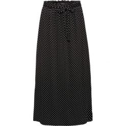 Spódnica maxi "paperbag" bonprix czarno-biel wełny w groszki. Czarne spódniczki damskie bonprix, w paski, z wełny, maxi. Za 84,99 zł.