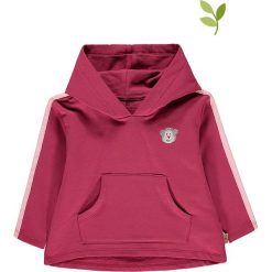 Bluza w kolorze jagodowo-różowym. Różowe bluzy niemowlęce Mother Nature & Me, z aplikacjami, z bawełny, bez rękawów, bez kaptura. W wyprzedaży za 92,95 zł.