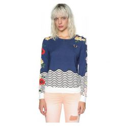 Swetry klasyczne damskie: Desigual Sweter Damski Xs Ciemnoniebieski