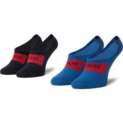 Zestaw 2 par stopek męskich Hugo 2P Sl Front Logo Cc 50416637. Niebieskie skarpetki męskie HUGO, bez wzorów. Za 39,00 zł.