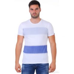 Męski t-shirt LEONARDO WHITE. Białe t-shirty męskie Męski t-shirt LEONARDO WHITE, xl, bez wzorów, bez kołnierzyka. W wyprzedaży za 39,00 zł.