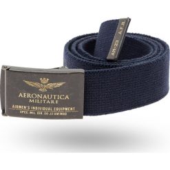 PASEK Aeronautica Militare. Niebieskie paski męskie Aeronautica Militare, w paski, z tkaniny. Za 299,00 zł.