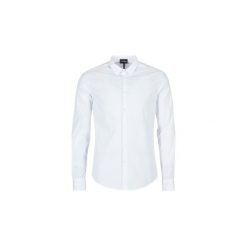 Koszule z długim rękawem Emporio Armani BEWO. Białe koszule męskie marki Emporio Armani, s, bez wzorów, bez kołnierzyka, z długim rękawem. Za 619,00 zł.