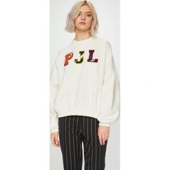 Pepe Jeans - Bluza Siena. Białe bluzy damskie z nadrukiem marki Pepe Jeans, s, z elastanu, bez kaptura. W wyprzedaży za 199,90 zł.