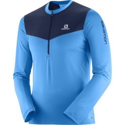 Koszulka Salomon Fast Wing HZ LS Tee M Niebieska. Niebieskie bluzy męskie Salomon, m, bez wzorów, ze skóry, bez kołnierzyka, z długim rękawem, długie. Za 279,99 zł.