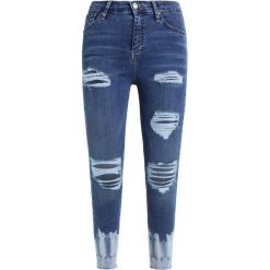 Topshop TIE DYE JAMIE RIP Jeans Skinny Fit blue. Niebieskie jeansy damskie marki Topshop, z elastanu. W wyprzedaży za 134,50 zł.