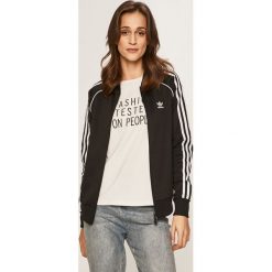 Adidas Originals - Bluza. Czarne bluzy damskie adidas Originals, z aplikacjami, z elastanu, bez rękawów, bez kaptura. W wyprzedaży za 219,90 zł.