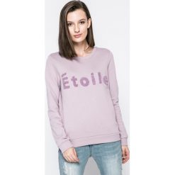 Vero Moda - Bluza. Fioletowe bluzy damskie z nadrukiem marki Vero Moda, s, z bawełny, bez kaptura. W wyprzedaży za 59,90 zł.
